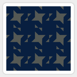 Navy Blue Mississippi Patchwork Pattern Sticker
